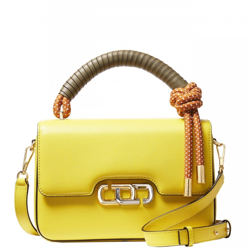 MARC JACOBS THE J LINK LEATHER BAG IN POMELO YELLOW